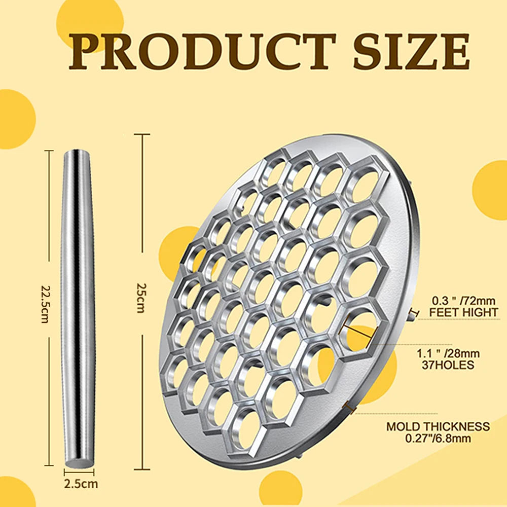 Russian Ravioli Maker – 37-Hole Dumpling Mold in Aluminum Alloy