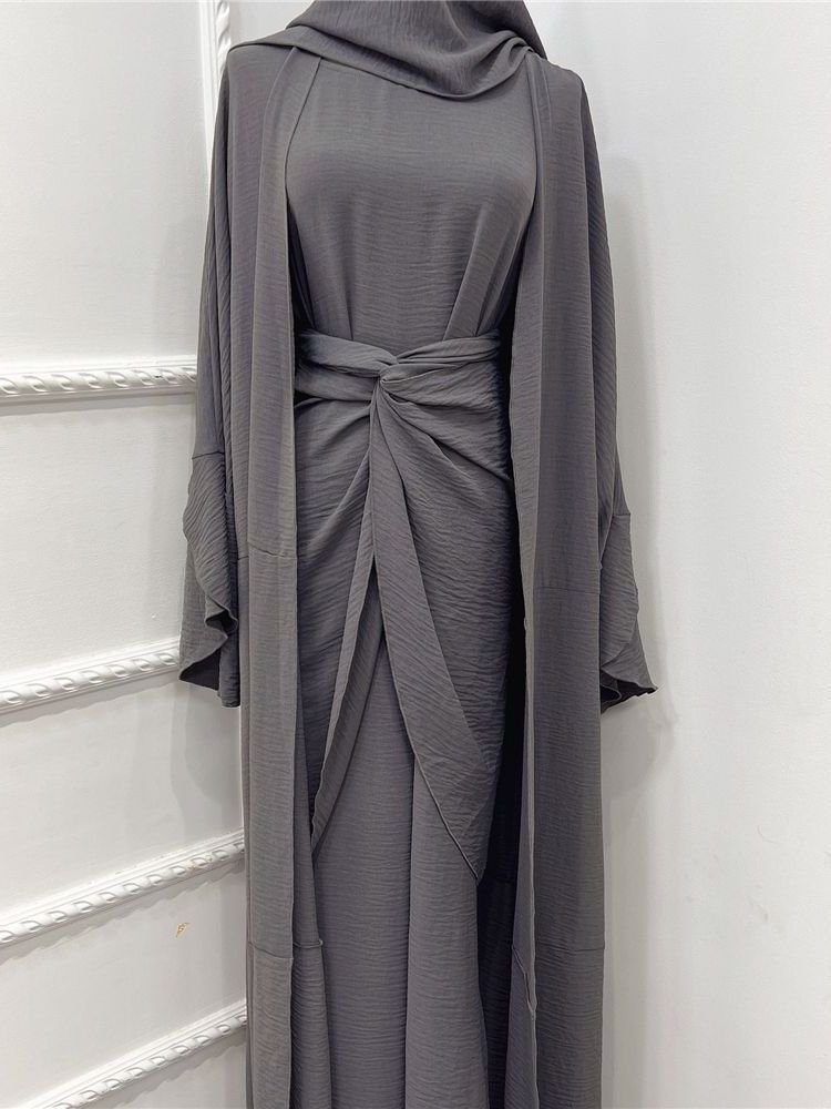 3 Piece Abaya Sets Hijab Modest Dress