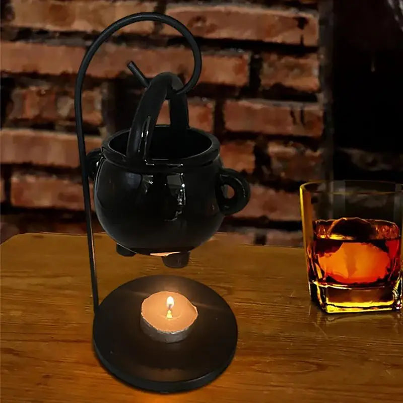 Hanging Cauldron Wax Burner – Witchcraft Candle & Aroma Diffuser