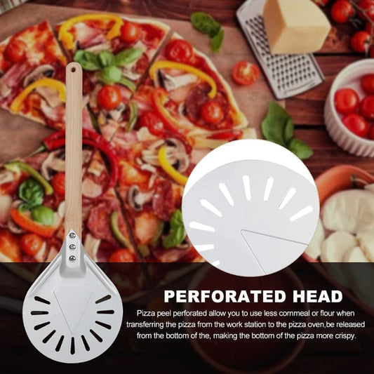 7/8/9 Inch Aluminum Pizza Peel with Wooden Handle