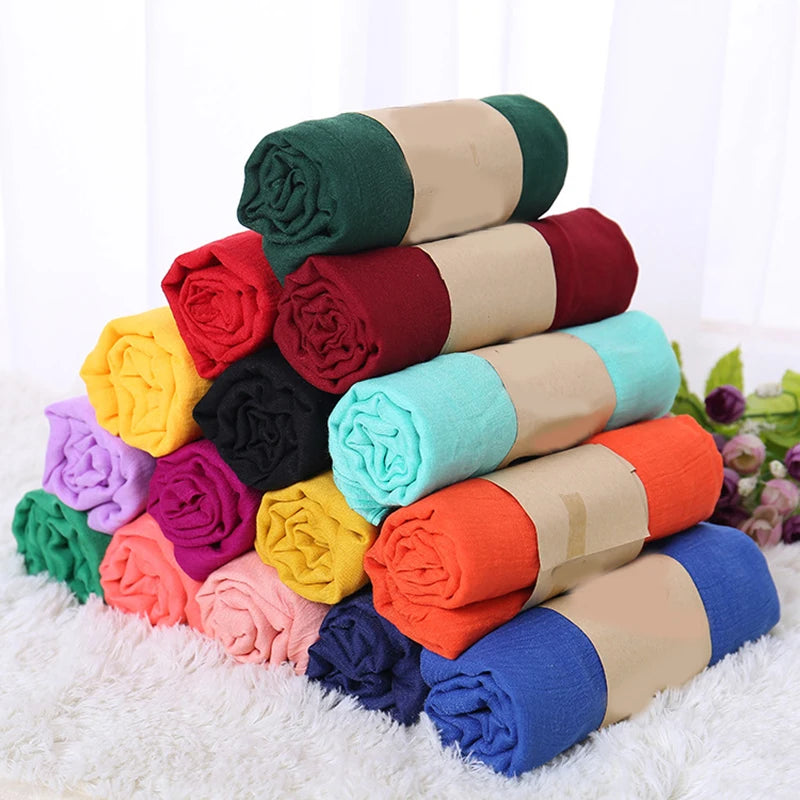 180x55cm Cotton Neckerchief Hijab Scarf for Women