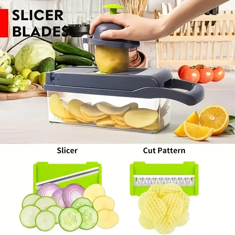 14/16-in-1 Multifunctional Vegetable Chopper – Slicer & Dicer