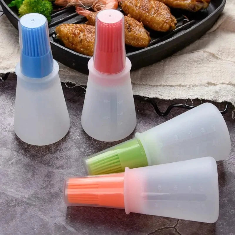 2.2oz Silicone BBQ Oil Bottle Brush – Heat-Resistant & Easy-Clean