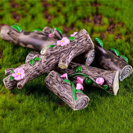 4 Pcs Peach Blossom Bonsai – Fairy Garden Moss Ornaments