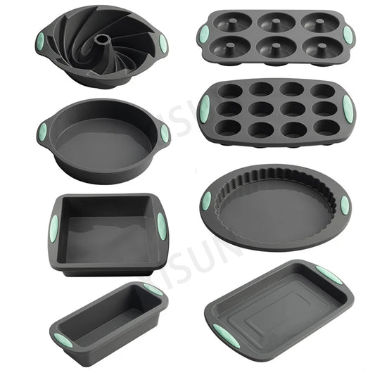 Heat-Resistant Silicone Loaf & Muffin Pan Set – Bakeware