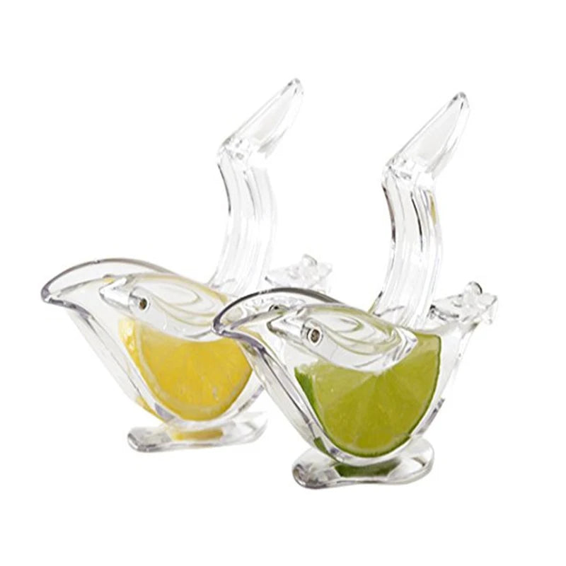 Mini Bird-Shaped Manual Lemon Squeezer – Transparent Juicer