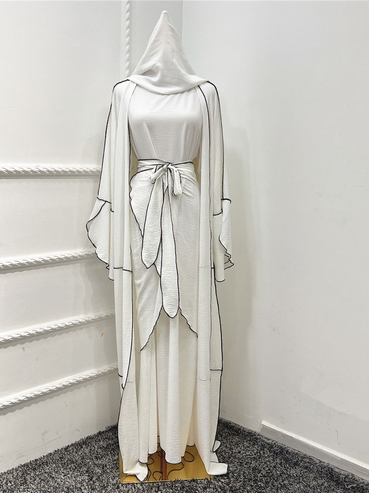 3 Piece Abaya Sets Hijab Modest Dress