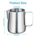 Load image into Gallery viewer, Milk Creamer Frothing Pitcher with Scale – Stainless Steel
