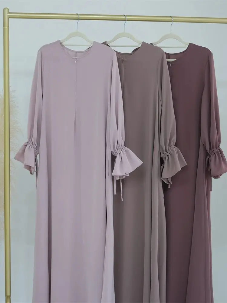 Eid Muslim Kaftan Plain Modest Under Dress for Women