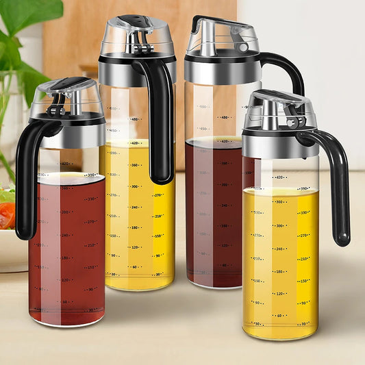 Glass Seasoning Bottle Dispenser – Sauce & Spice Storage