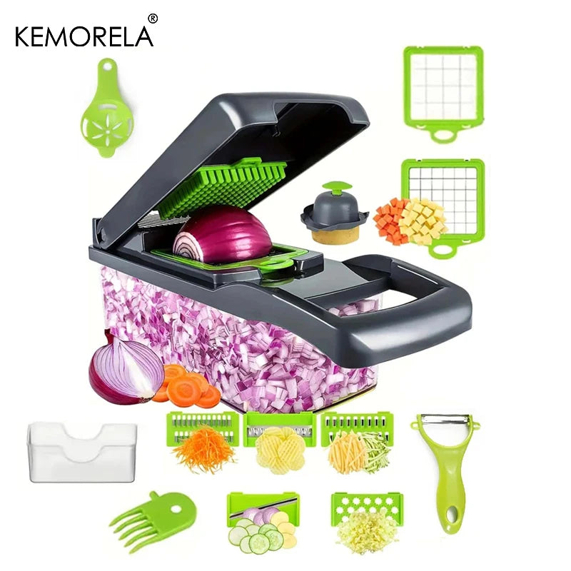 14/16-in-1 Multifunctional Vegetable Chopper – Slicer & Dicer