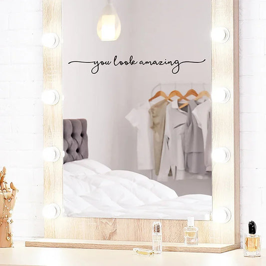 2024 'You Look Amazing' Mirror Decal – Bathroom Wall Art