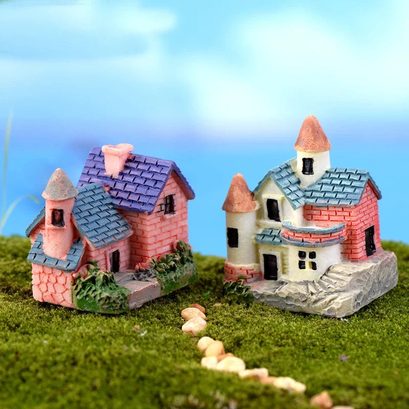 Miniature Resin House Ornament – Cute DIY Home Decor