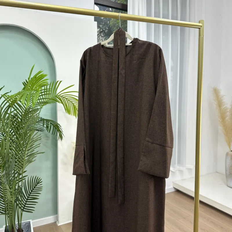 2024 Muslim Plain Ramadan Abaya for Women