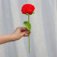 Load image into Gallery viewer, Artificial Flower without Vase, 9 Counts Creative DIY Handwoven Knitted Faux Rose Flowers Bouquet, Decorative Flower for Home De
