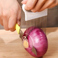 Load image into Gallery viewer, Colorful Onion Slicer – Stainless Steel Kitchen Holder
