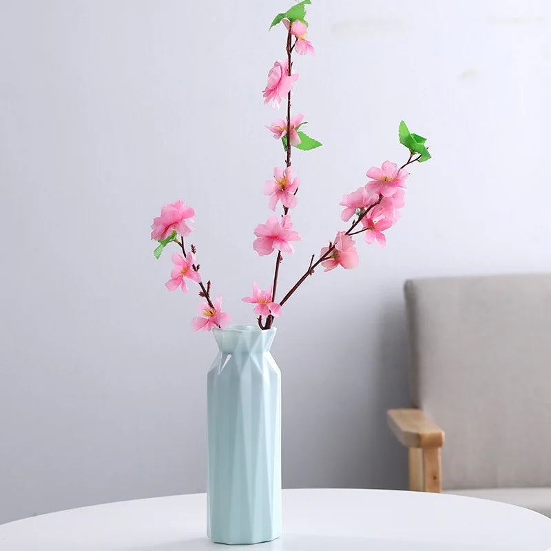 Modern White Pink Plastic Flower Vase