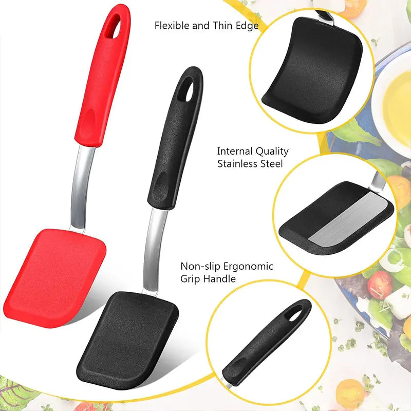 Silicone Cookie Spatula Turner – Heat Resistant & Flexible