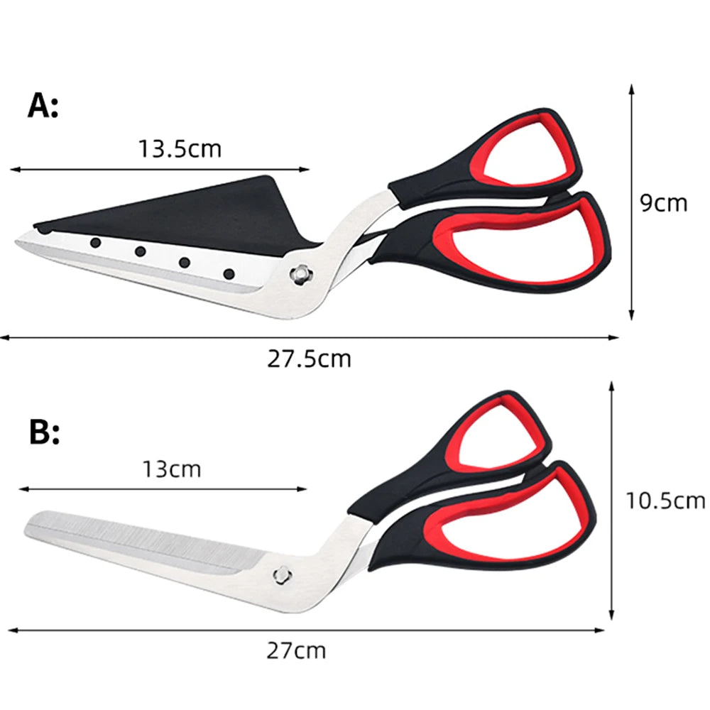 Professional Pizza Scissors – Detachable Stainless Steel Blade Cutter