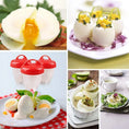 Load image into Gallery viewer, 3/6pcs BPA-Free Silicone Egg Boiler Steamer Cups – Non-Stick Poacher
