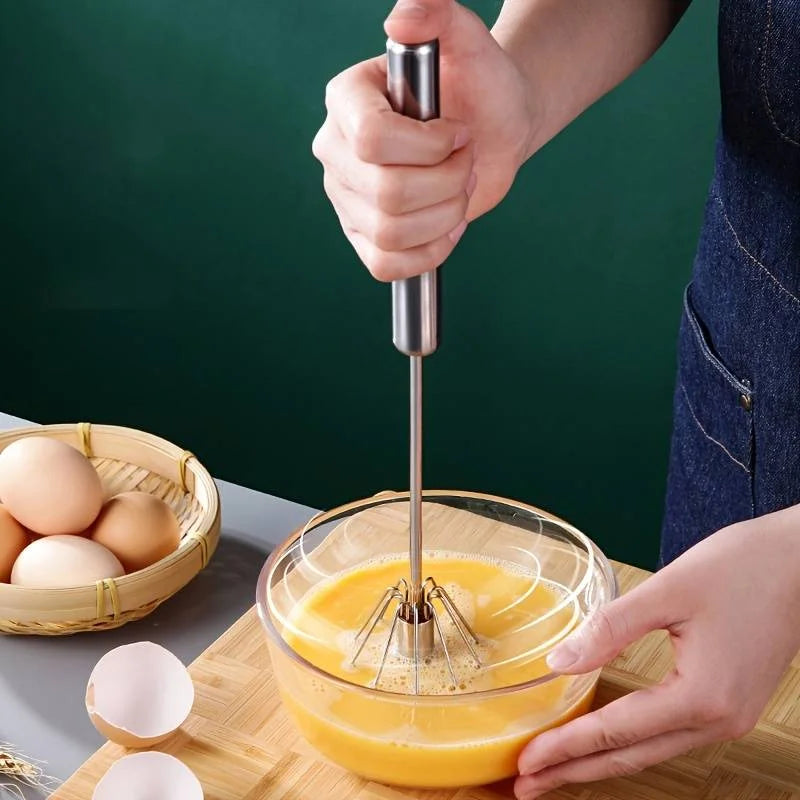 Stainless Steel Egg Whisk – Manual Beater & Mixer