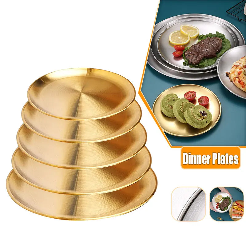 Metal Round Camping Plate – Rust-Proof, Stackable