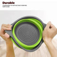 Load image into Gallery viewer, Collapsible Silicone Colander – Round Foldable Fruit & Vegetable Strainer
