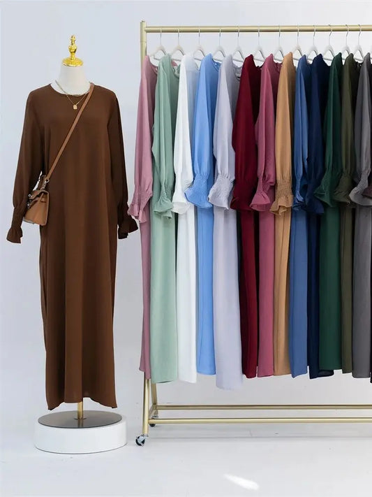 Eid Jersey Modest Under Abaya Dress for Women 2024