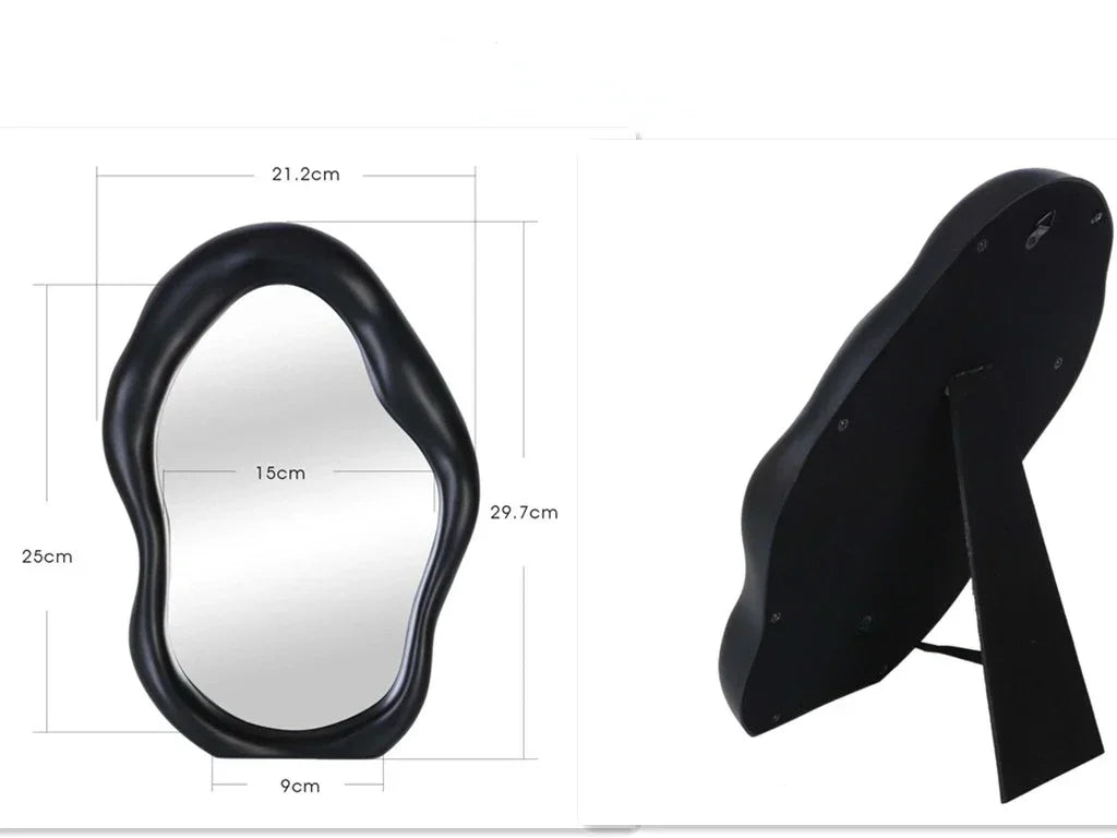 Curved Irregular Makeup Mirror