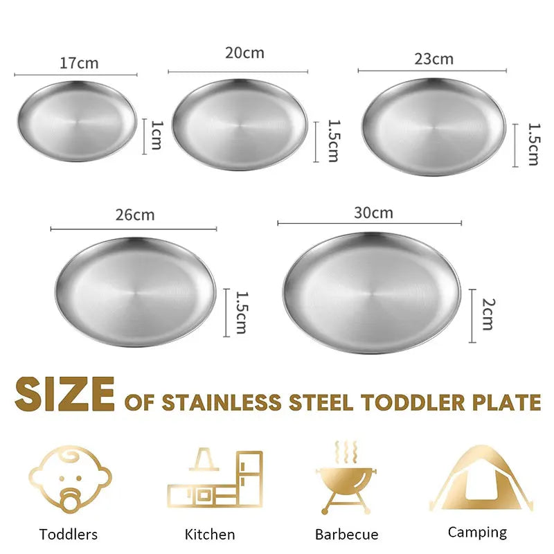 Metal Round Camping Plate – Rust-Proof, Stackable