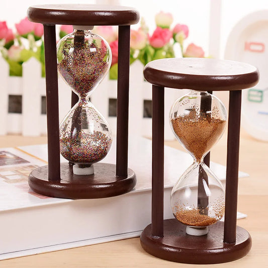 Retro Wooden Hourglass Timer – Creative Desktop Decor Gift