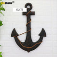 Load image into Gallery viewer, Add Nautical Charm with the Wood Mediterranean Ship Rudder and Anchor Wall Decor
