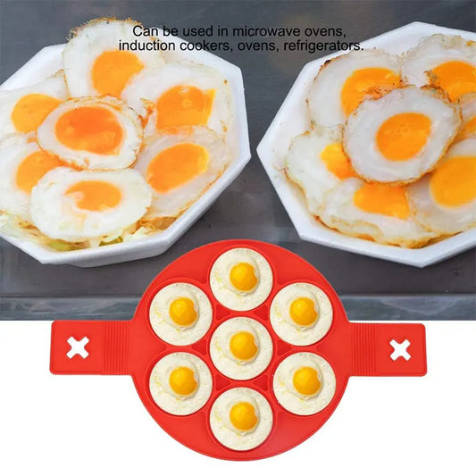 Nonstick Silicone Pancake & Egg Molds – Reusable Omelet Rings