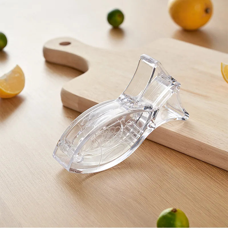 Mini Bird-Shaped Manual Lemon Squeezer – Transparent Juicer