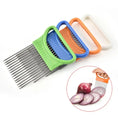 Load image into Gallery viewer, Colorful Onion Slicer – Stainless Steel Kitchen Holder
