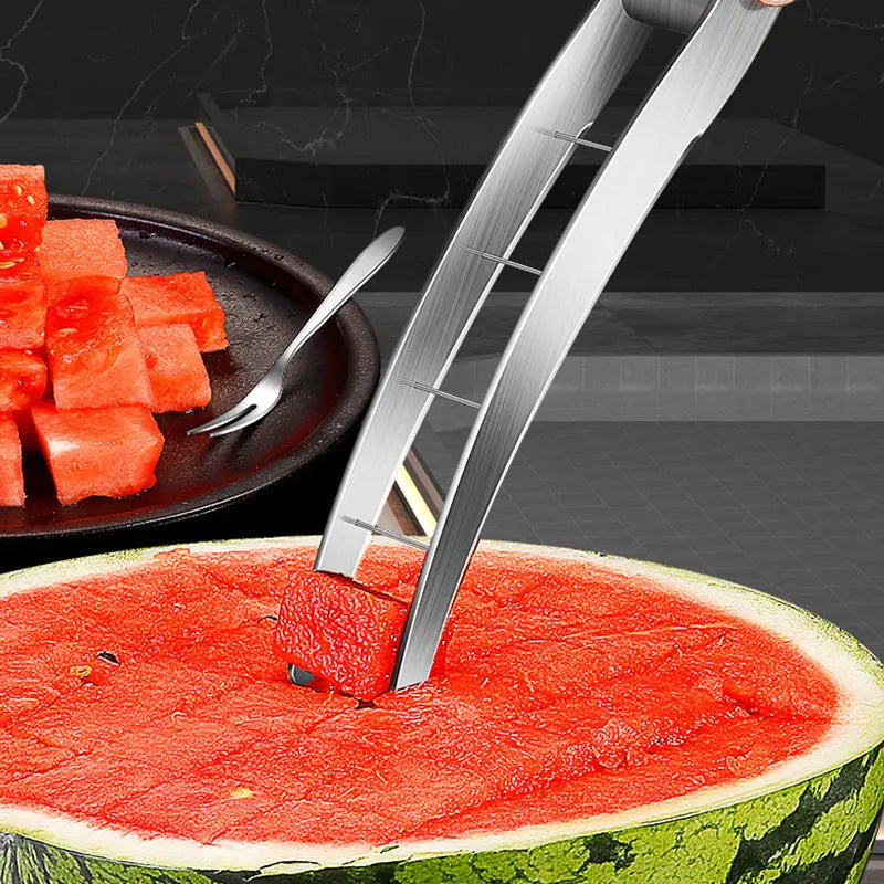 Stainless Steel Watermelon Cutter & Slicer – Safe Fruit Knife