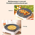 Load image into Gallery viewer, Korean BBQ Grill Pan – Smokeless Round Griddle with Heat-Resistant Holder
