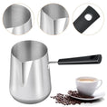 Load image into Gallery viewer, Long Handle Turkish Coffee Pot – Stainless Steel Milk & Chocolate Warmer
