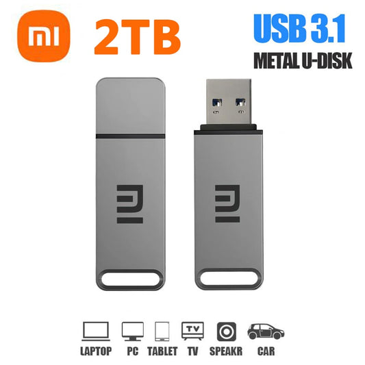 New XIAOMI USB 3.1 Flash Drive 2TB High-Speed Pen Drive 1TB Metal Waterproof Type-C Usb PenDrive For Computer Storage Devices